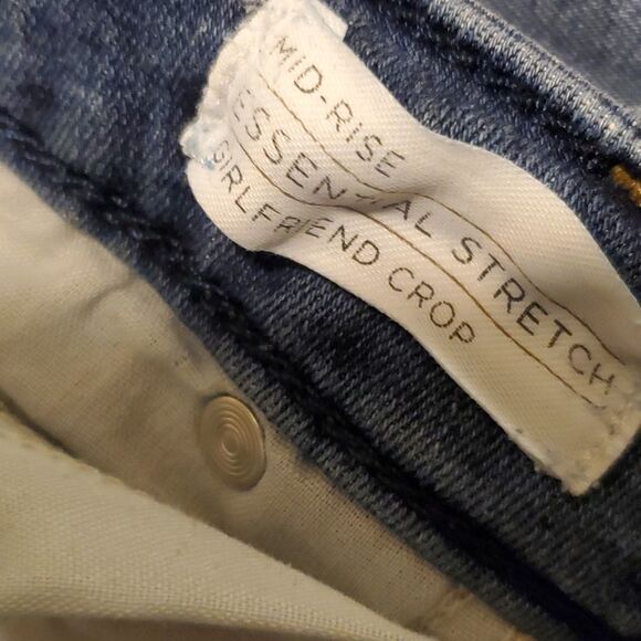 Lane Bryant womens 22 light blue mid rise girlfriend crop jeans - Picture 4 of 9